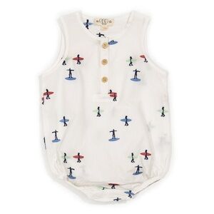 Egg Parker Romper Surfer Print 6M